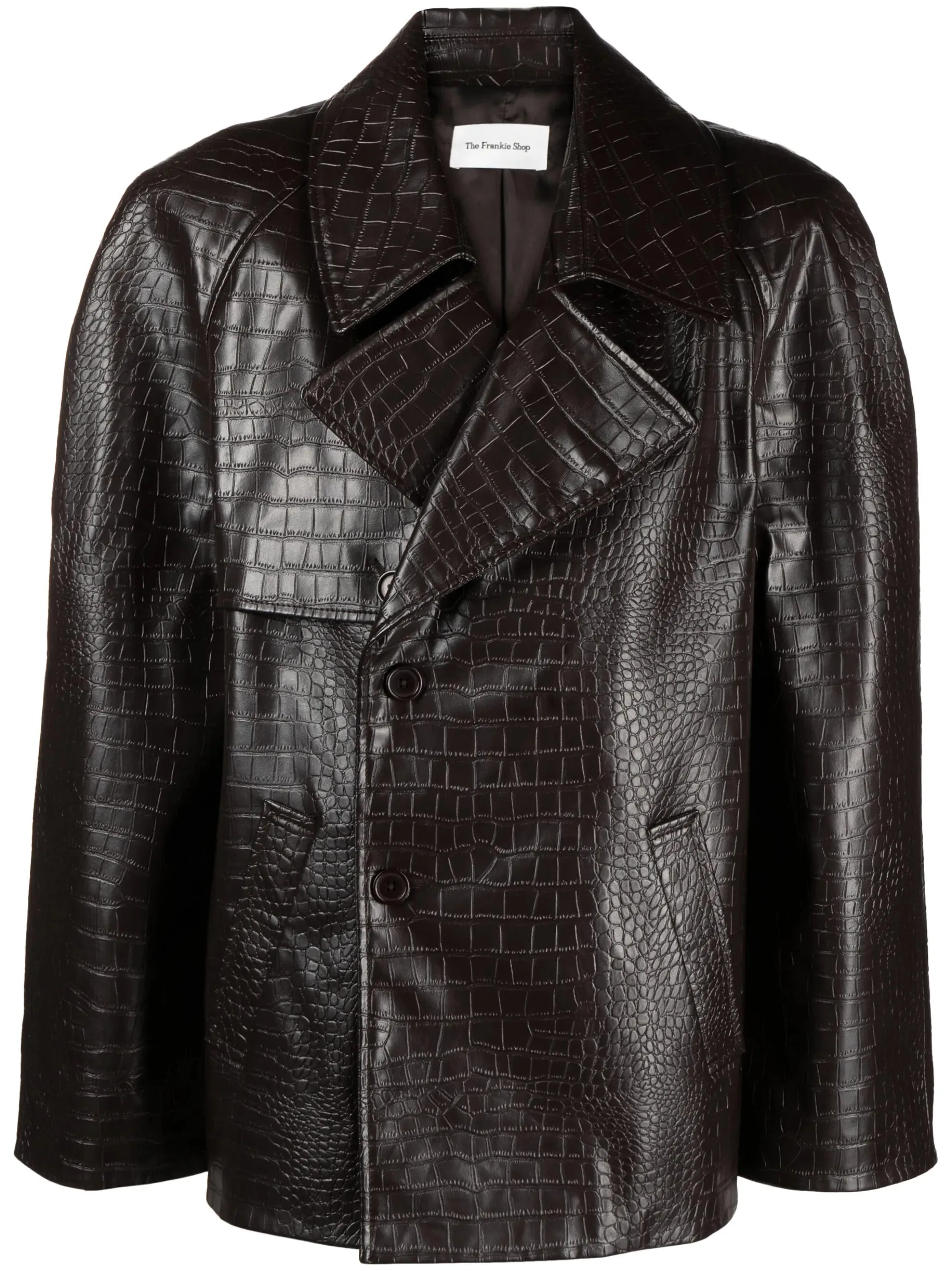 Jackie Optimized Anniversary sale coat crocodile-effect