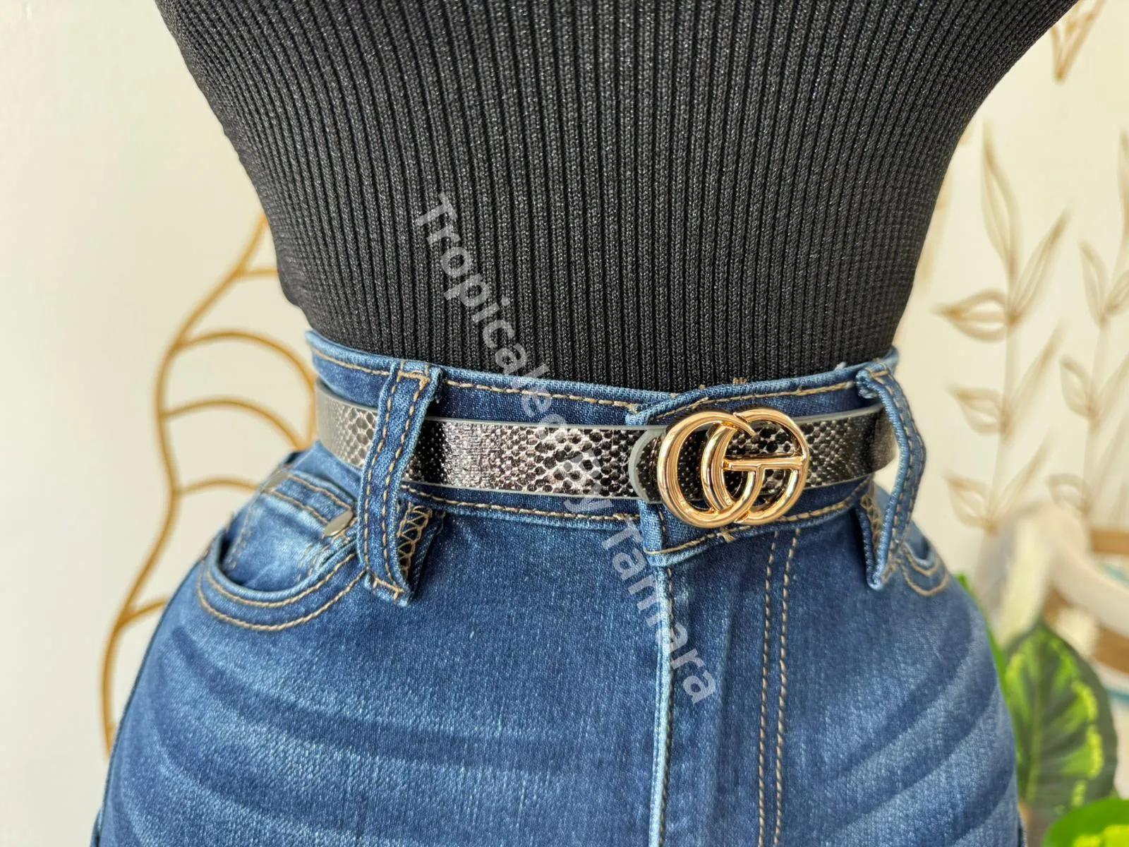 Jeans Cargo Multi-Pocket High Waisted