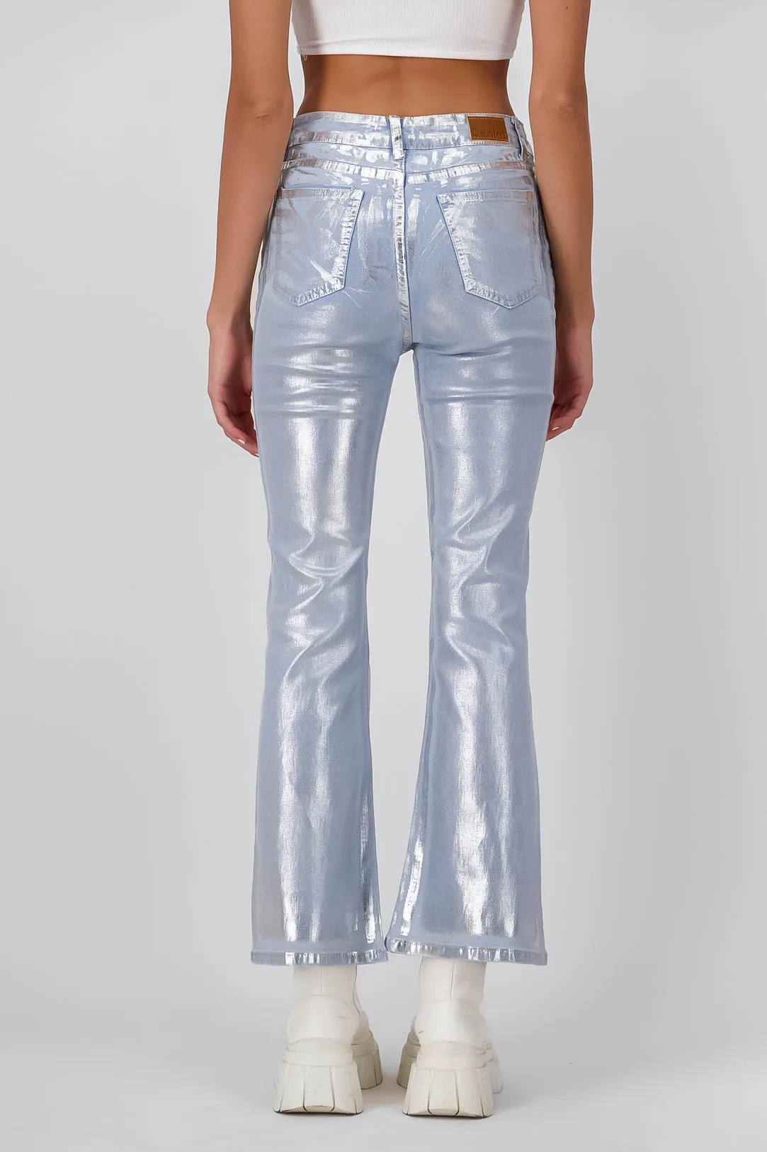 Jeans Flare Metalizados