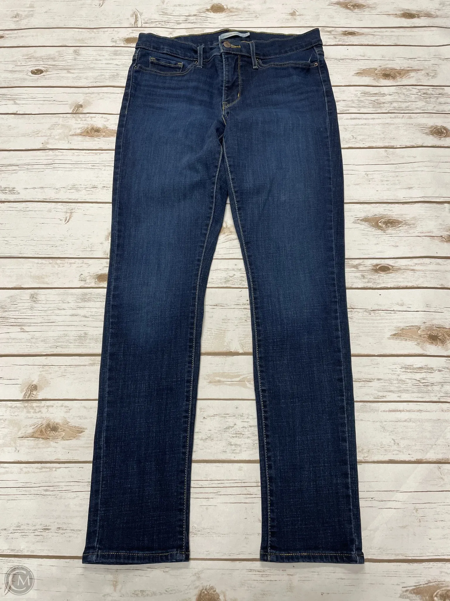 Jeans Skinny By Levis In Blue Denim, Size: 8