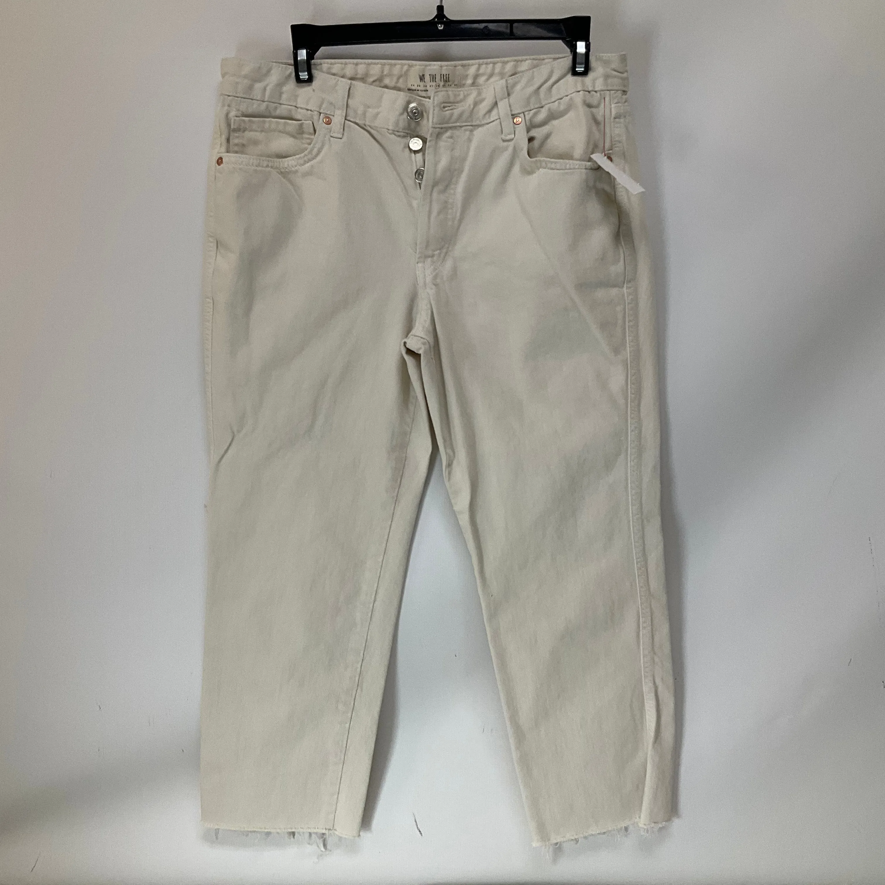 Jeans Skinny By We The Free In Cream Denim, Size: 6