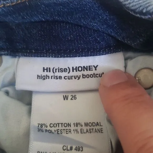 Joe’s Jeans Womens sz 26 Hi(rise) Honey Curvy Bootcut Extra long
