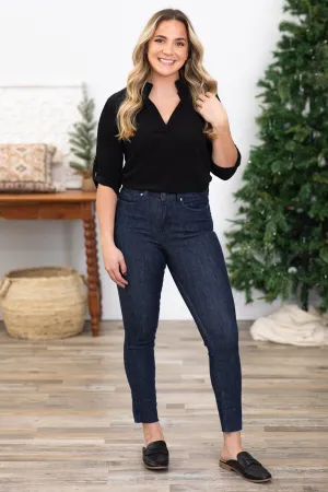 Judy Blue Fray Hem Tummy Control Skinny Jeans