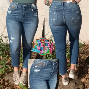 Judy Blue Over the Rainbow Cropped Straight Leg Jeans