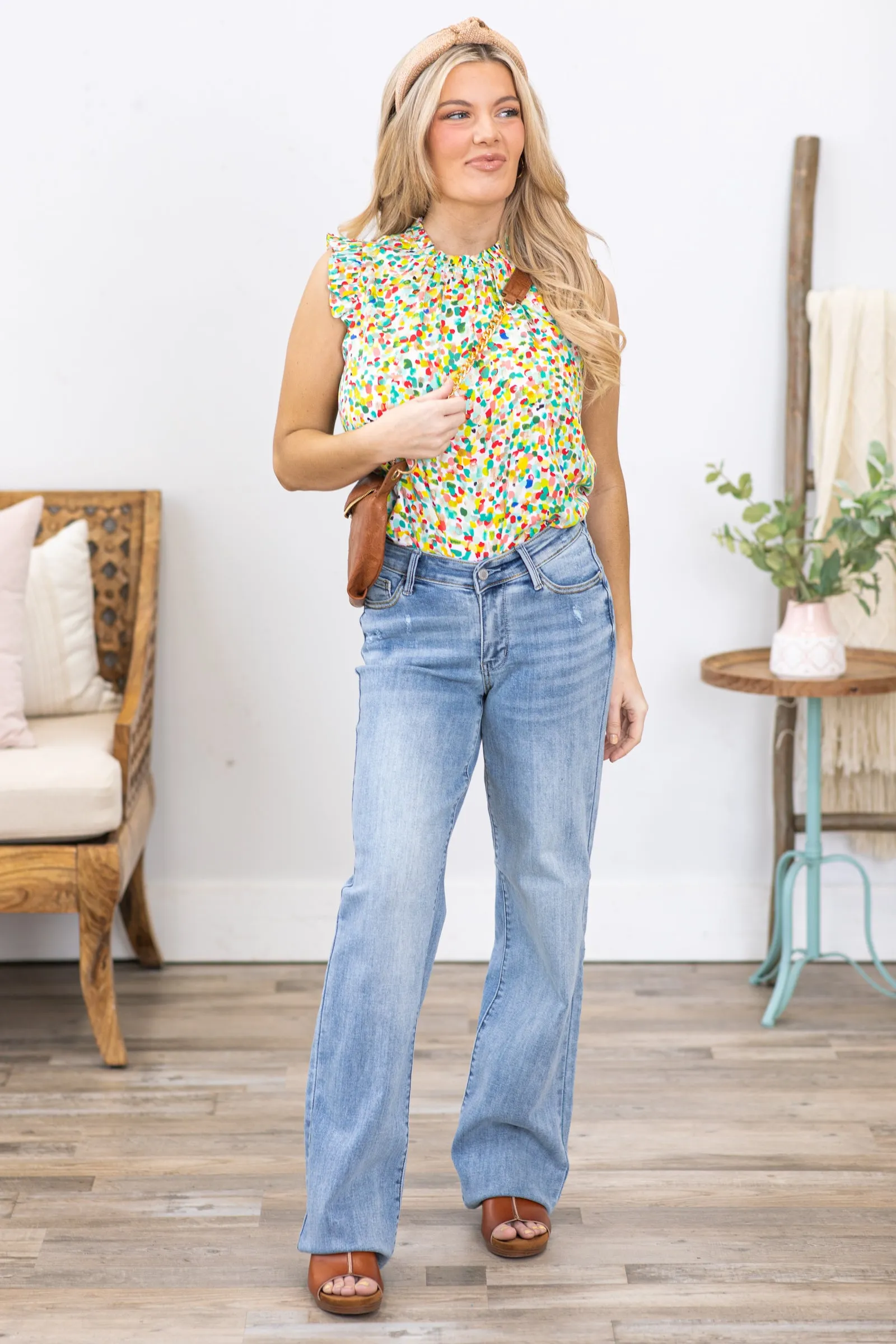 Judy Blue V Front Waistband Straight Fit Jeans