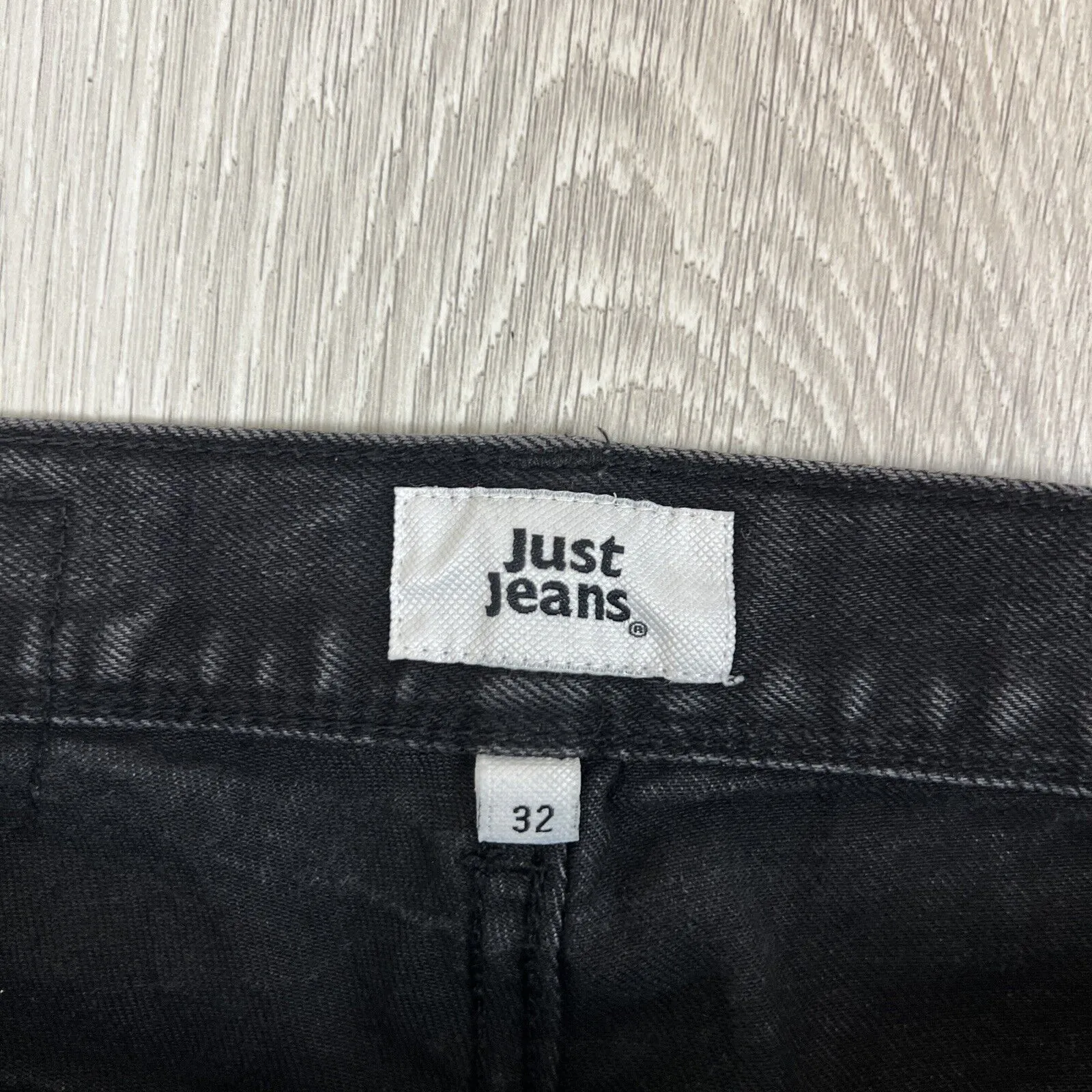 Just Jeans Mens Black Skinny Straight Denim Jeans Size 32