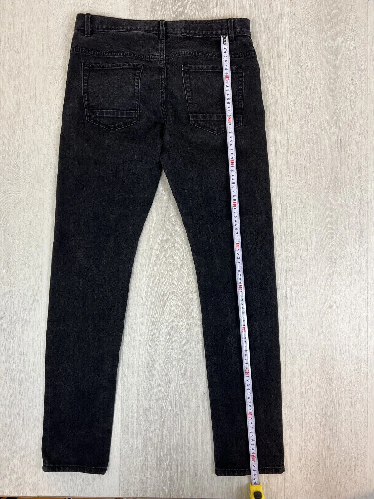 Just Jeans Mens Black Skinny Straight Denim Jeans Size 32