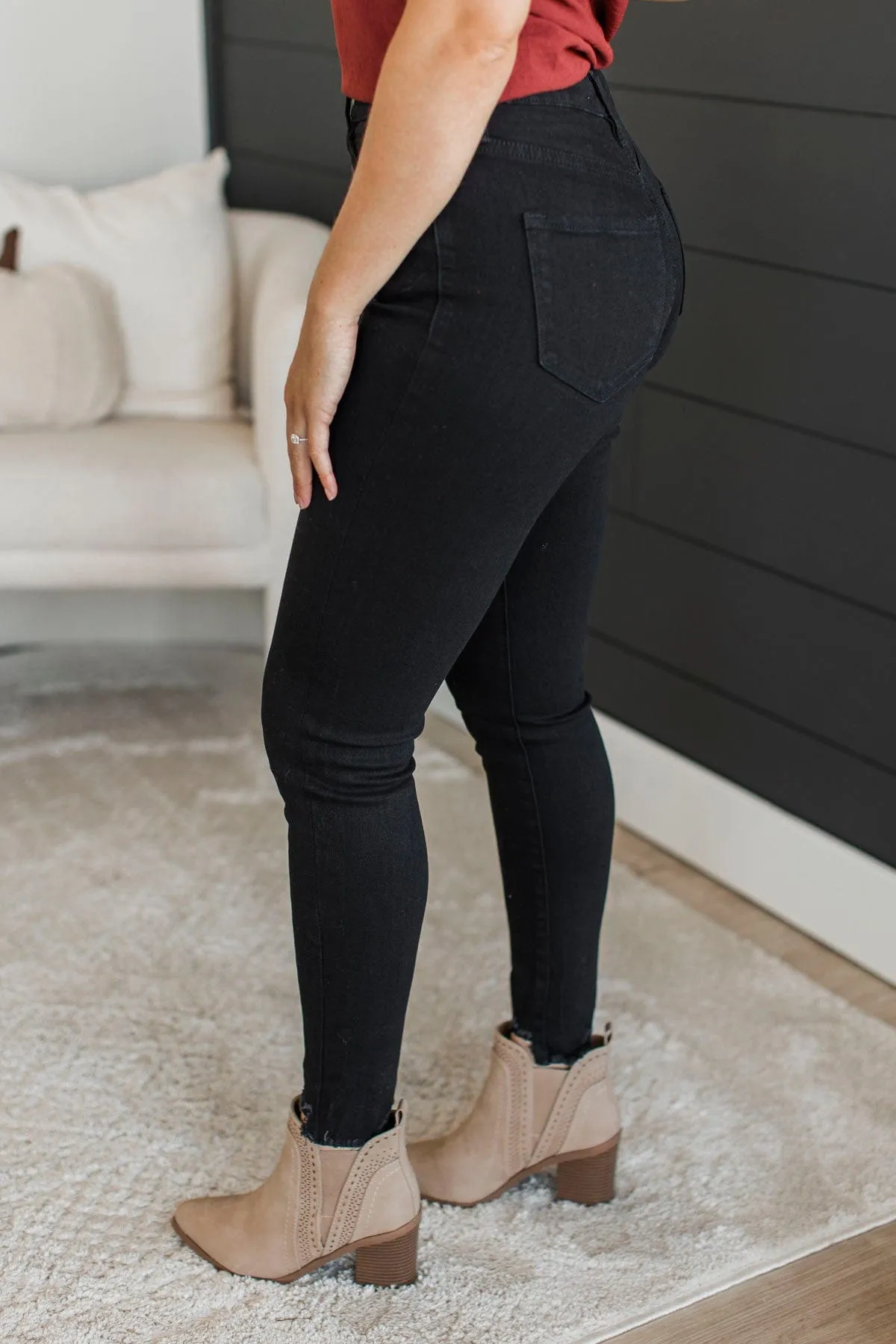 KanCan Button Fly Skinny Jeans- Daisy Wash