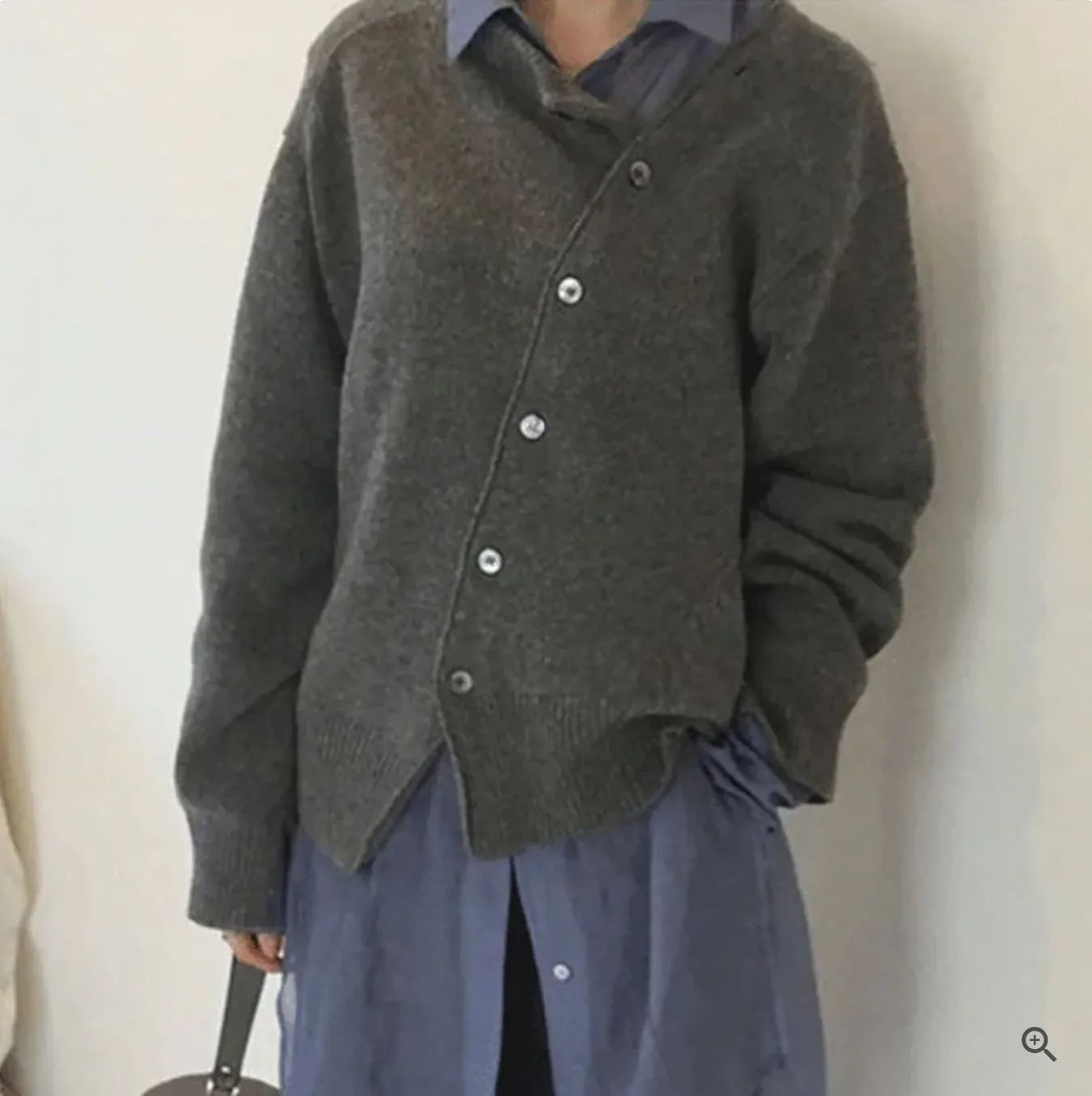 Karina – Cardigan à fermeture asymétrique