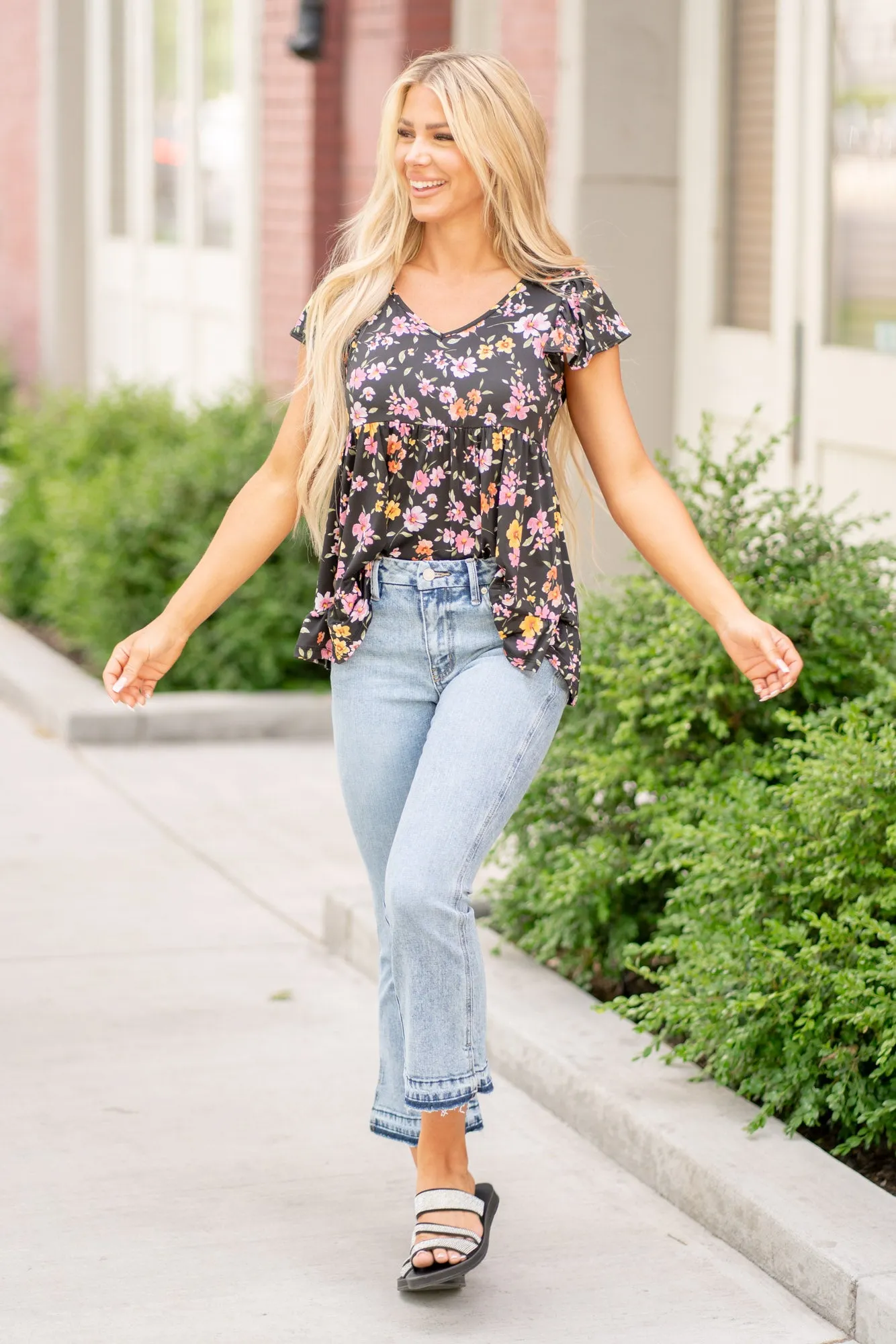 Kayla High Rise Cropped Flare