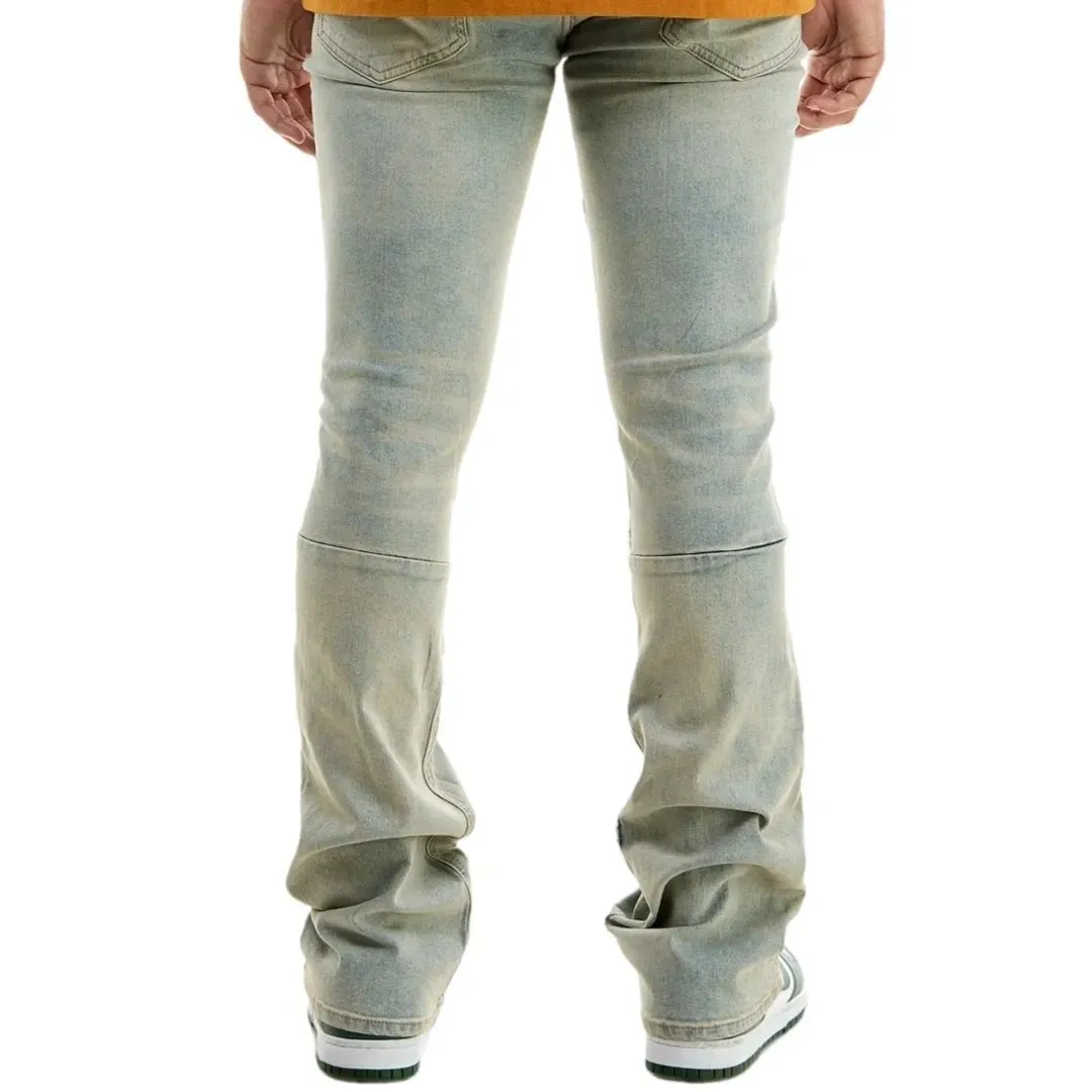KDNK Raw Edged Skinny Flare Jeans