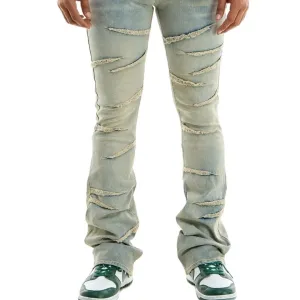 KDNK Raw Edged Skinny Flare Jeans