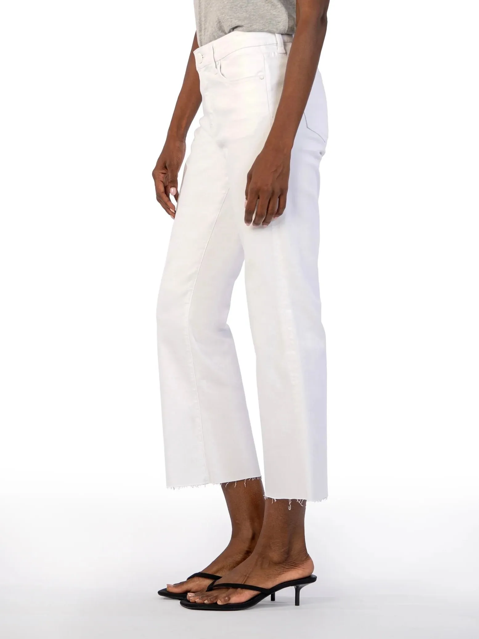 Kelsey High Rise Ankle Flare Jean - Optic