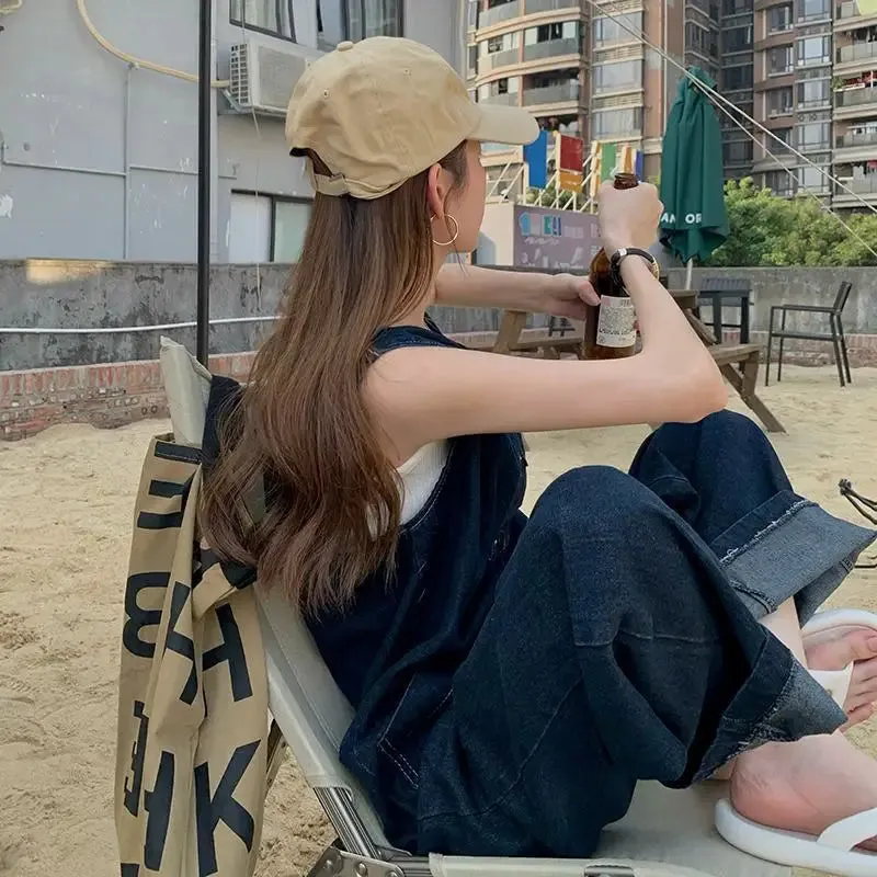 Korean Jumpsuits Sleeveless Jeans