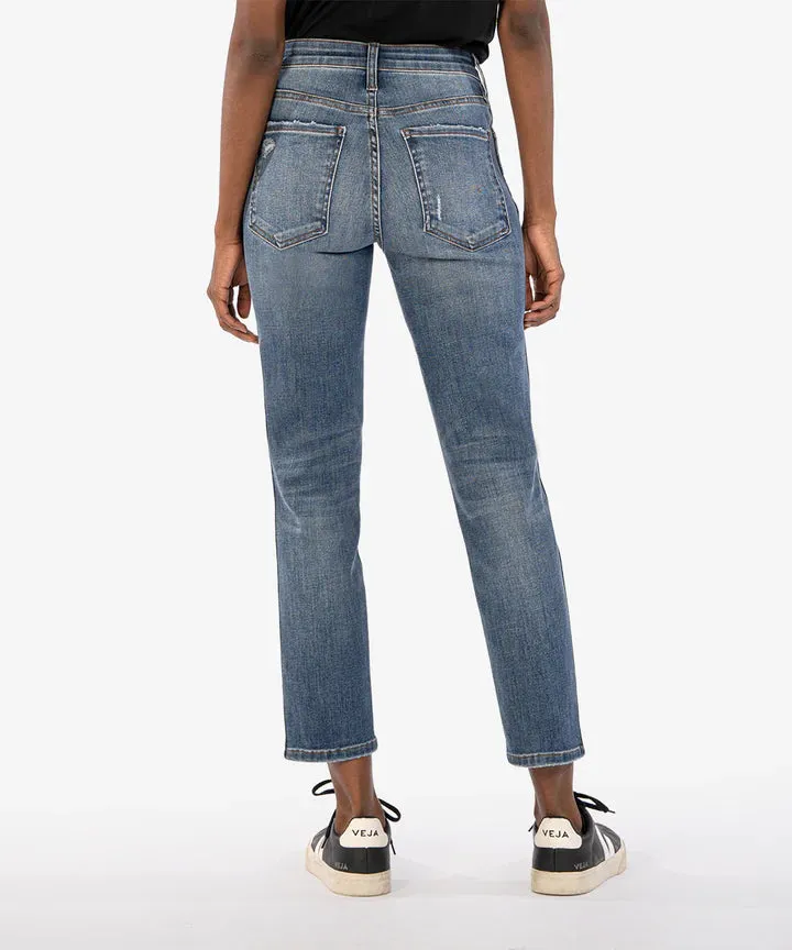 Kut From the Kloth Rachael High Rise Fab Ab Mom Jeans in Fire Wash