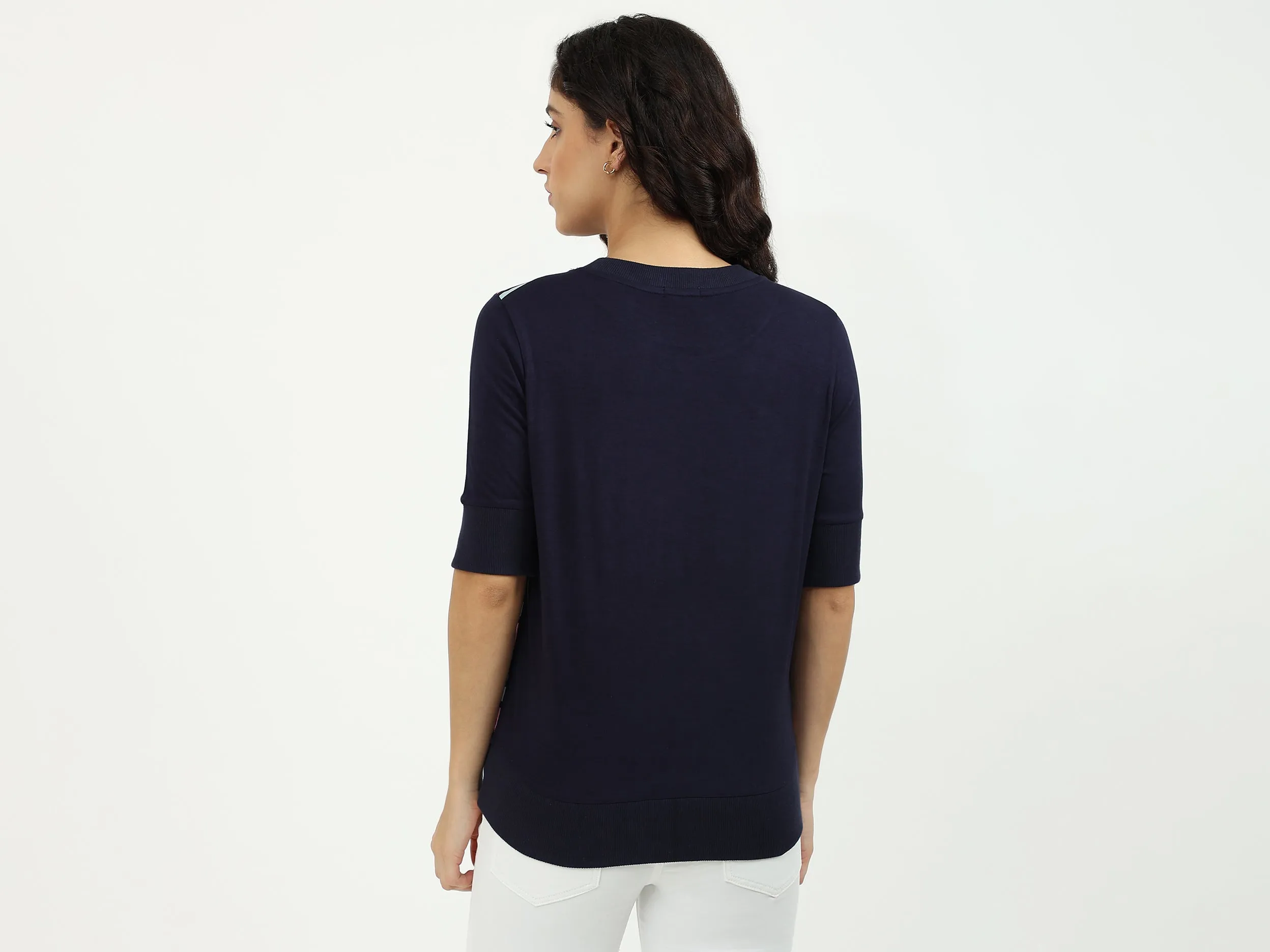 Ladies Round Neck Printed T-Shirt