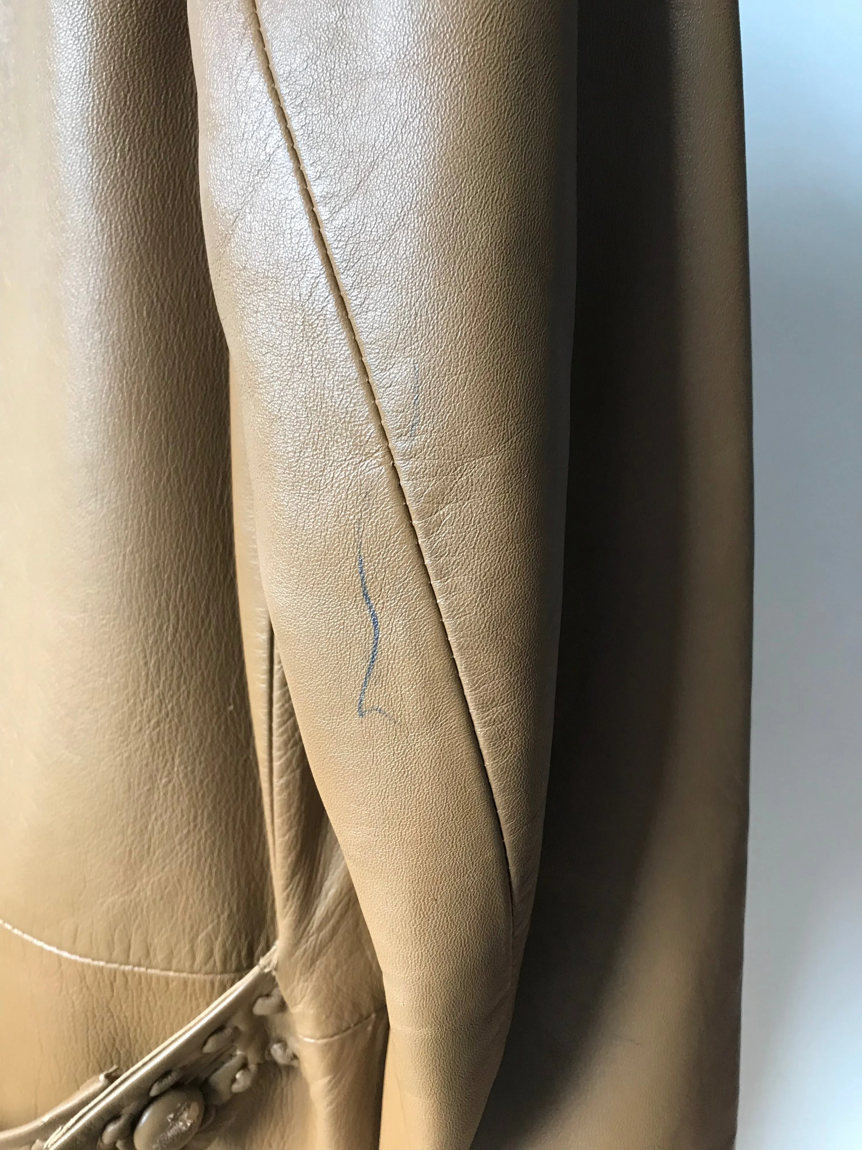 Lamb leather vintage coat