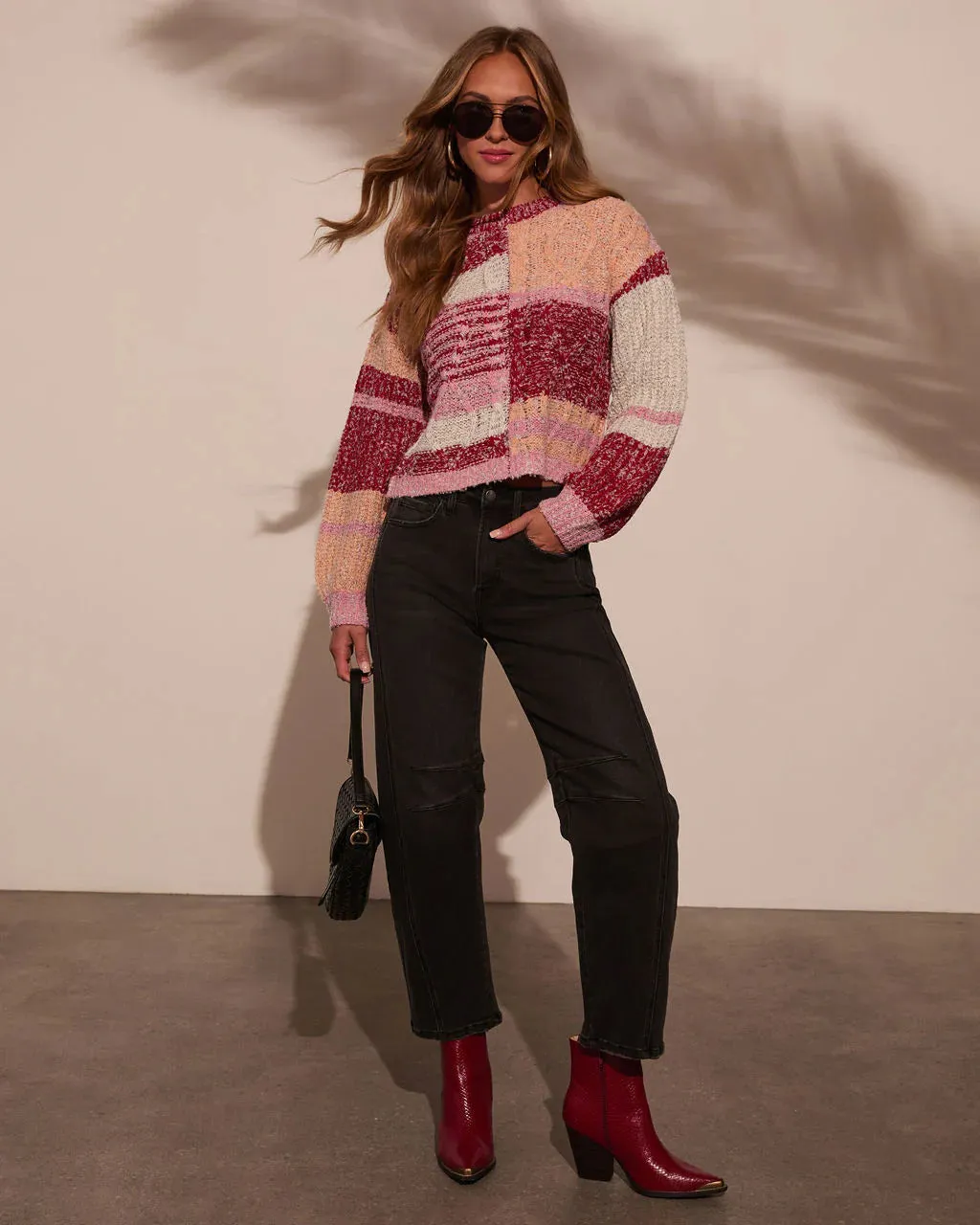 Leena Crochet Cable Knit Sweater