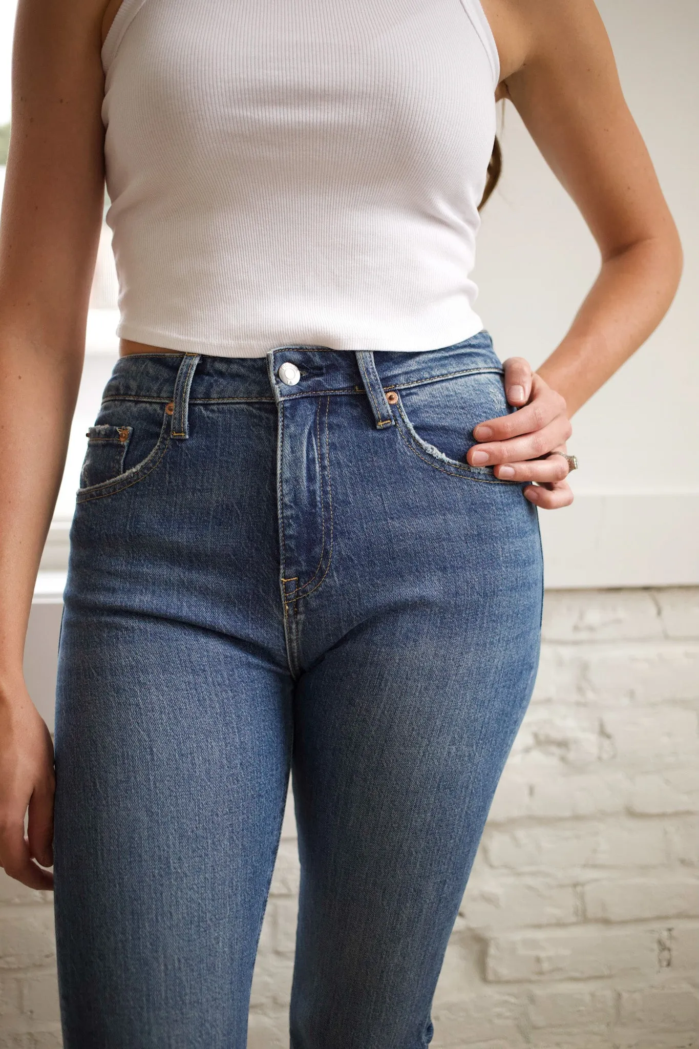 Lennon High Rise Cropped Boot Jeans