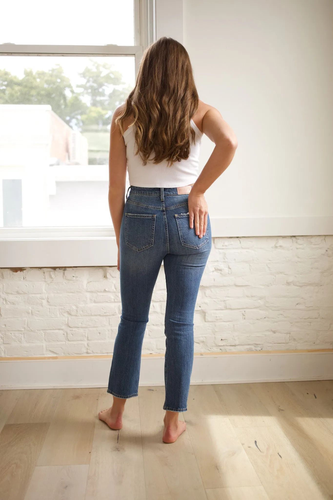 Lennon High Rise Cropped Boot Jeans