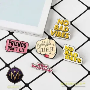Letters Pins Fashion Brooches