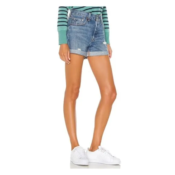 Levi’s 501 distressed jeans shorts NWT 25