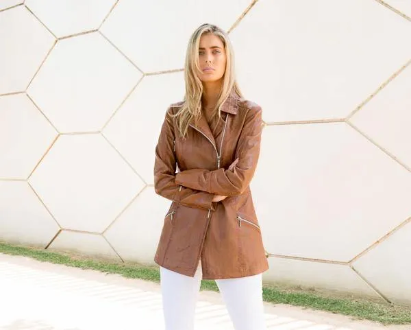 Lidiya Leather Trench | Hot Pink