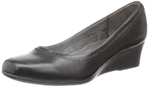 LifeStride Women's Groovy Wedge Pump, Black, 9 W US