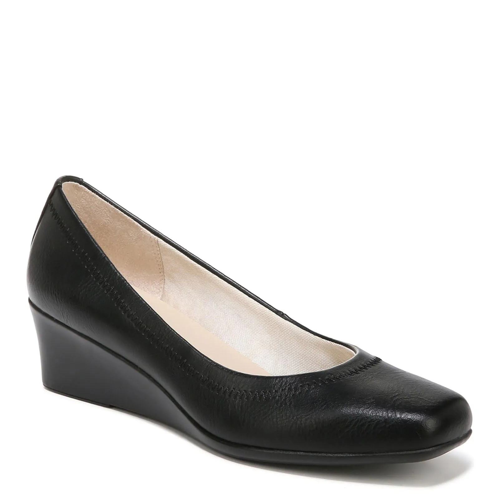 LifeStride Women's Groovy Wedge Pump, Black, 9 W US