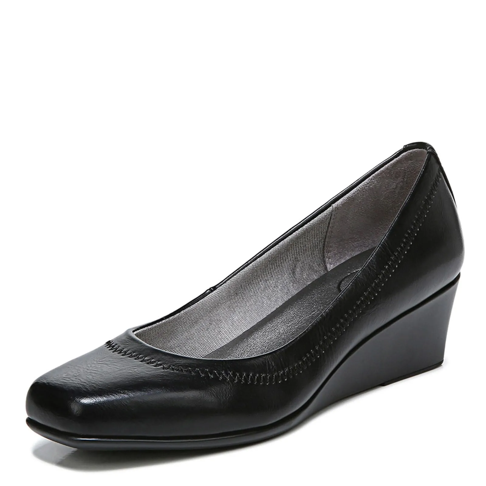 LifeStride Women's Groovy Wedge Pump, Black, 9 W US