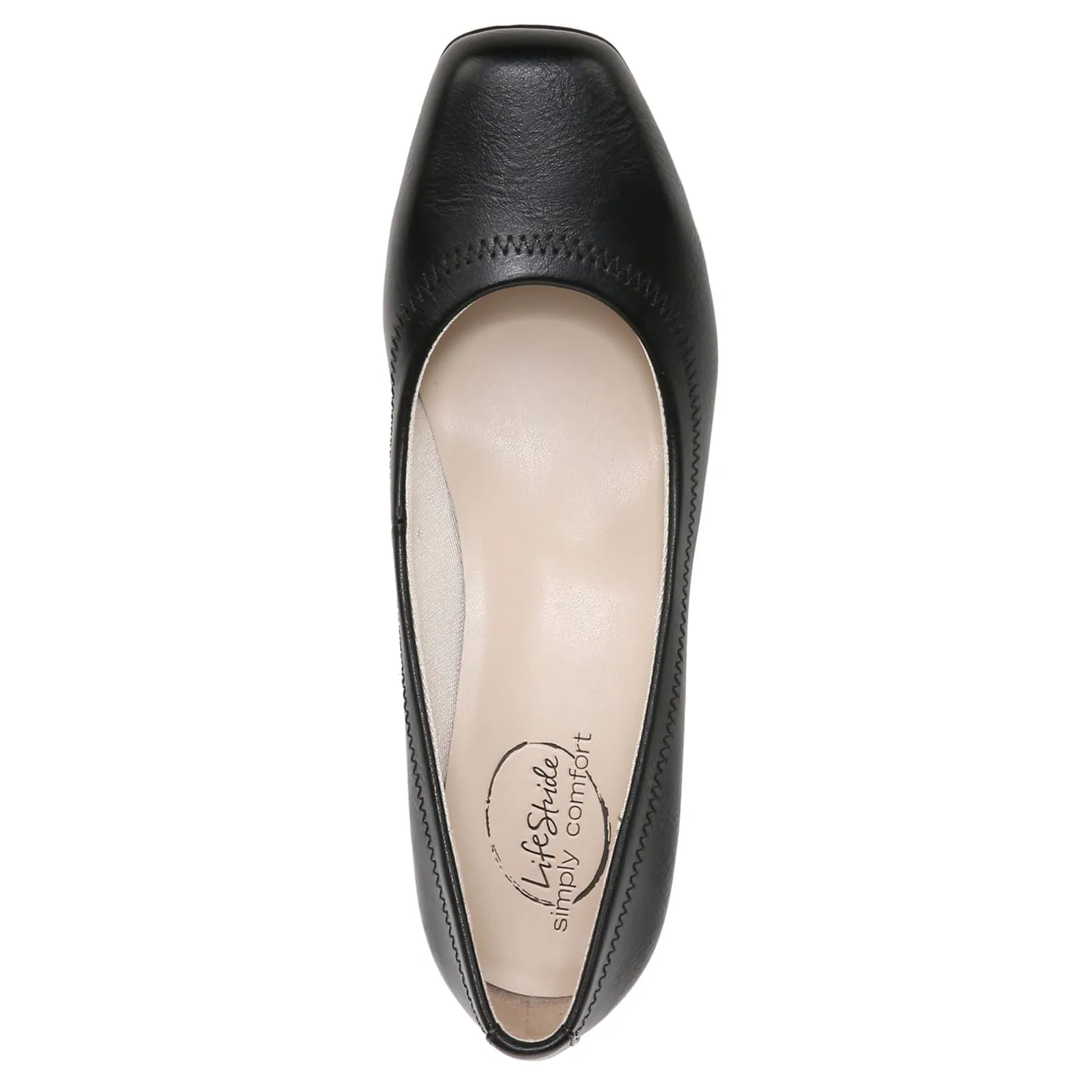 LifeStride Women's Groovy Wedge Pump, Black, 9 W US