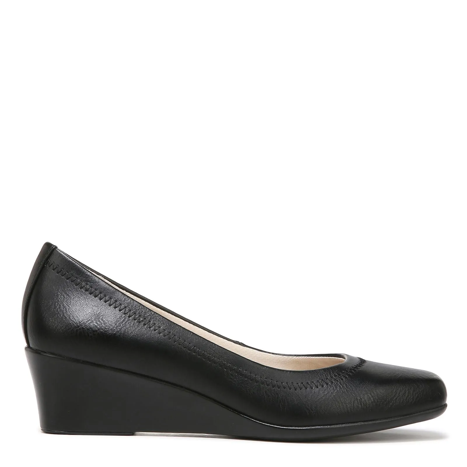 LifeStride Women's Groovy Wedge Pump, Black, 9 W US