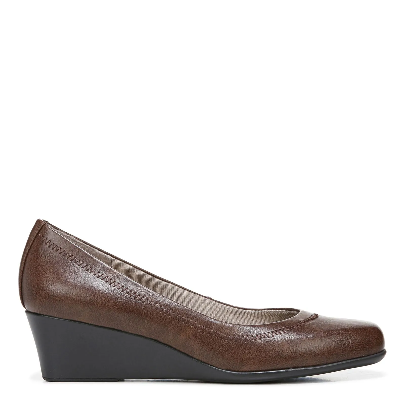 LifeStride Women's Groovy Wedge Pump, darktan, 7 M US