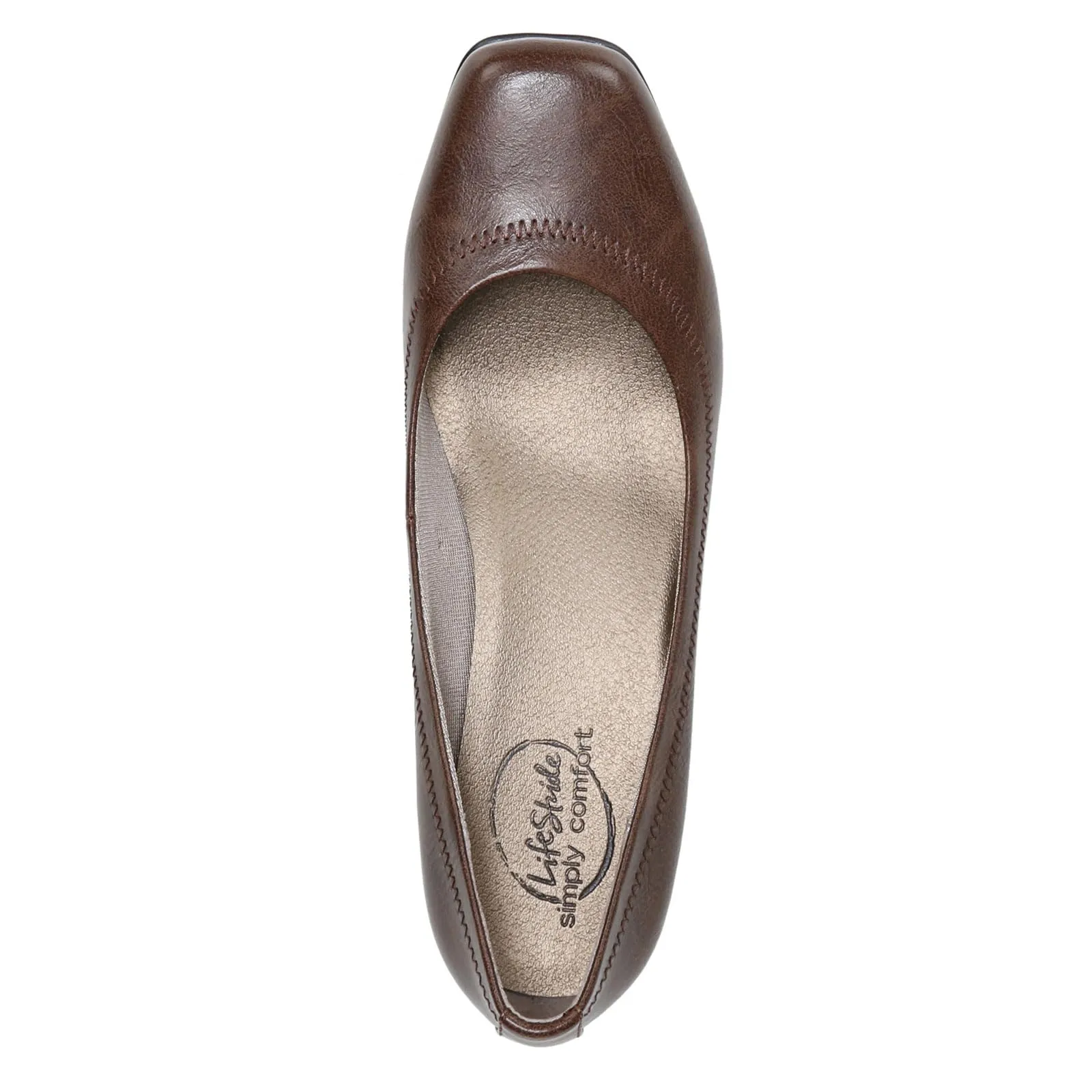 LifeStride Women's Groovy Wedge Pump, darktan, 7 M US