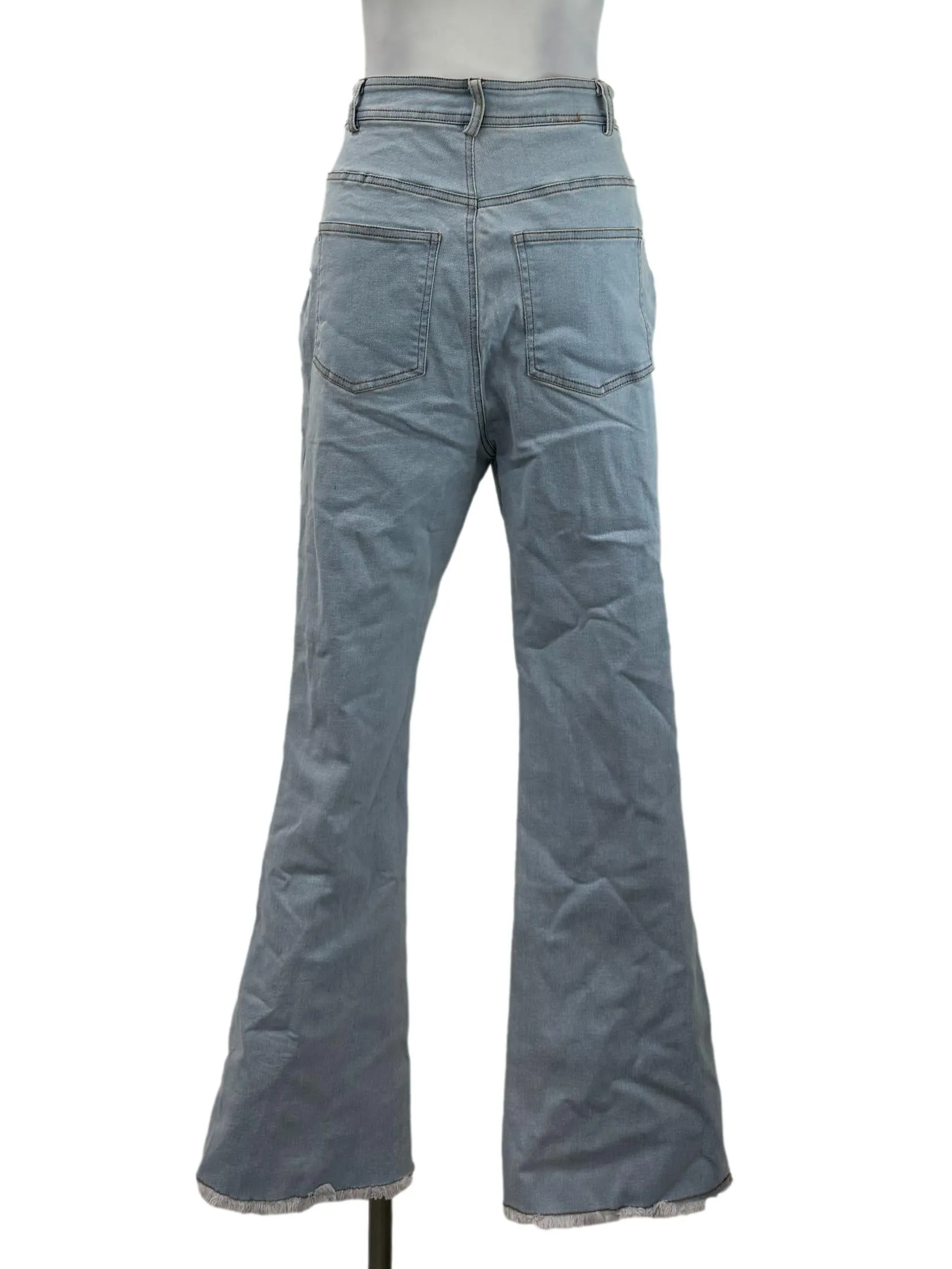 Light Washed Flare Edge Skinny Jeans