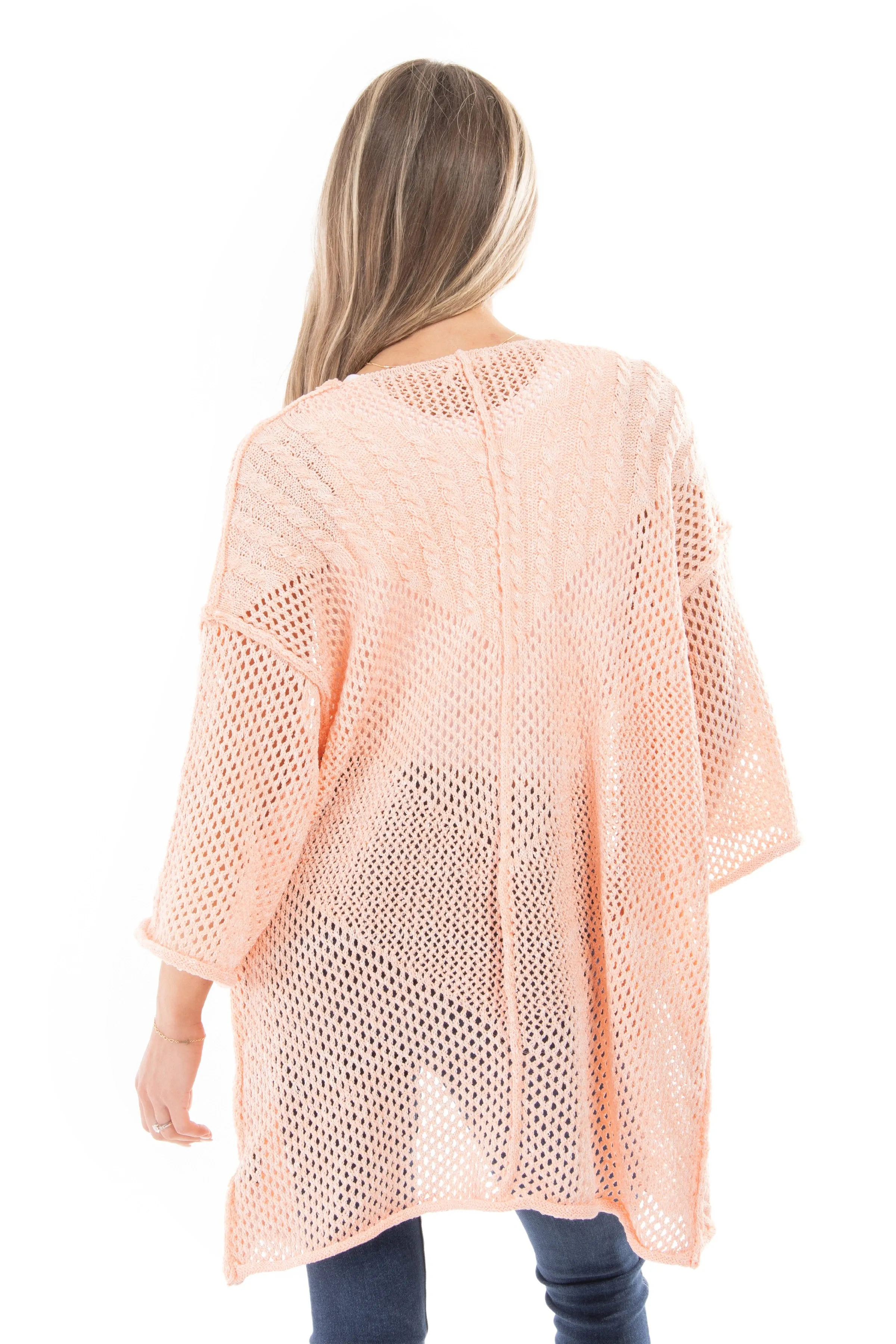 Look For The Rainbow Women's Open Knit Layering Cardigan * Final Sale*
