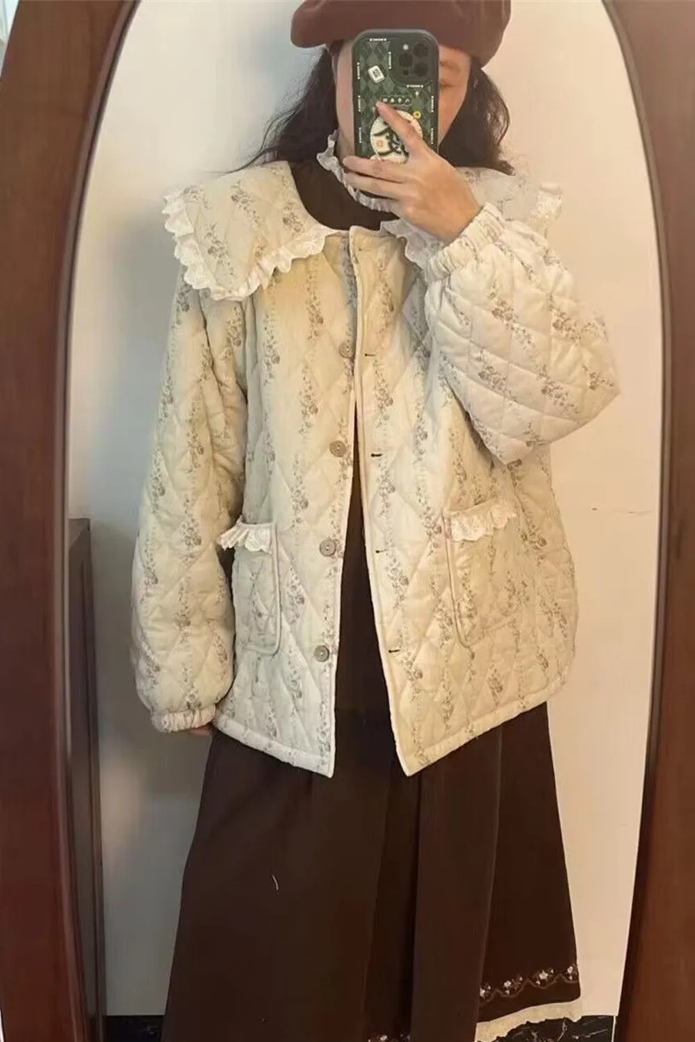 Loose Retro Doll Collar Style Jacket