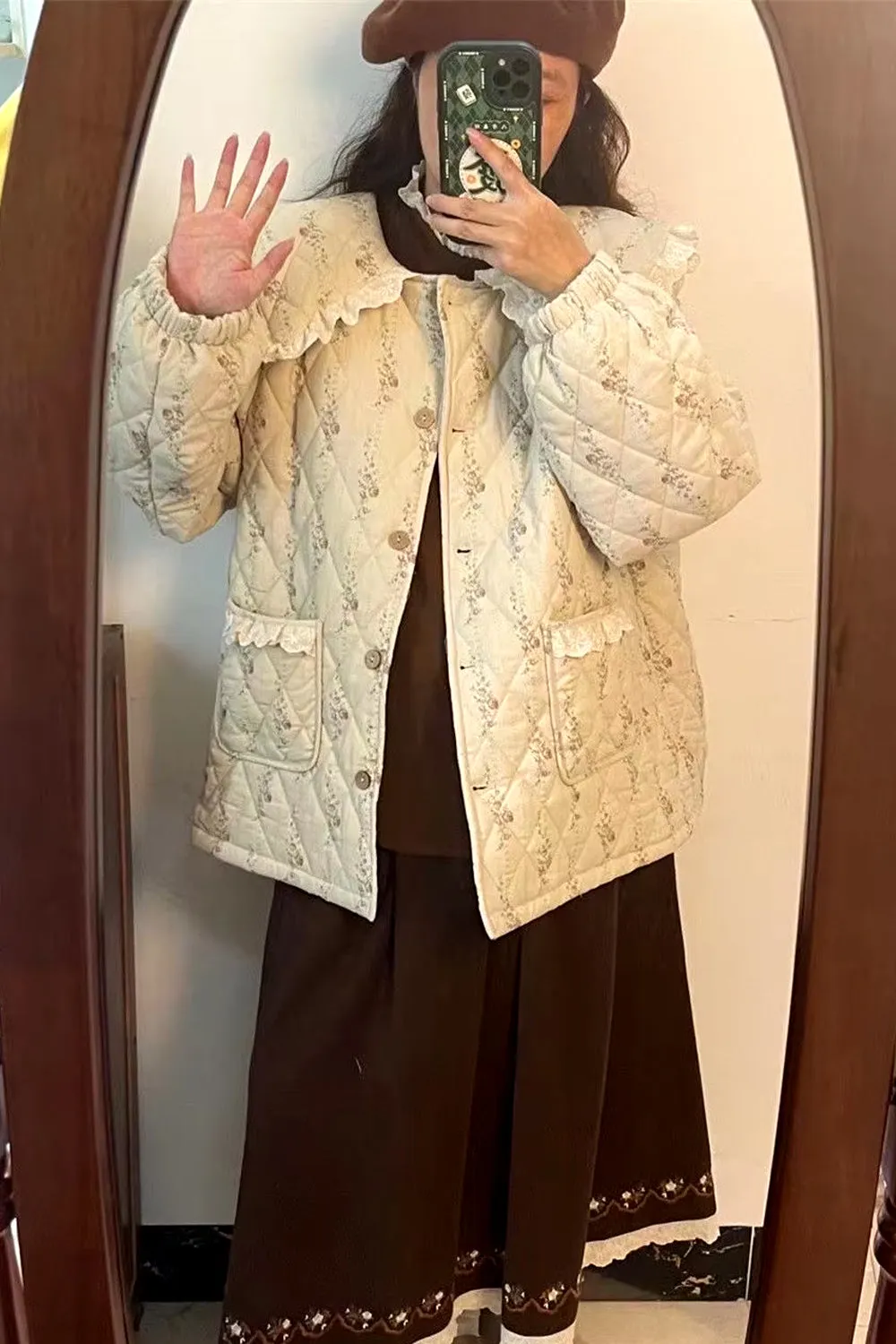 Loose Retro Doll Collar Style Jacket
