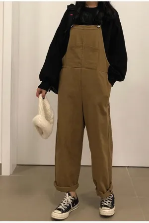 Loose Solid Wide Leg Trendy Jumpsuits