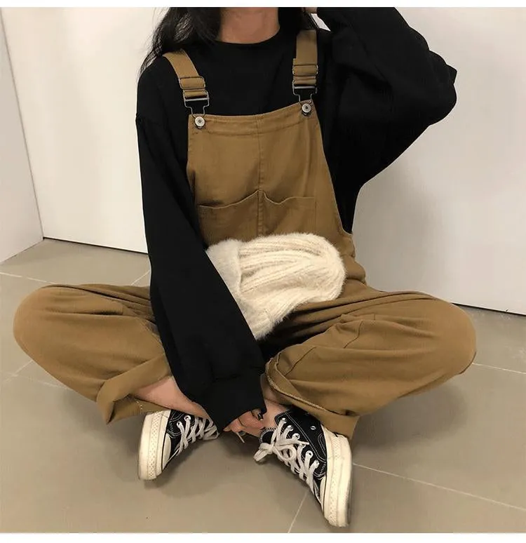 Loose Solid Wide Leg Trendy Jumpsuits