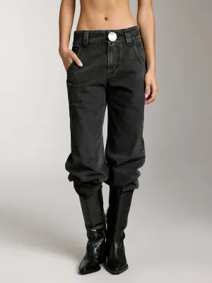 Low-Rise Black Jeans