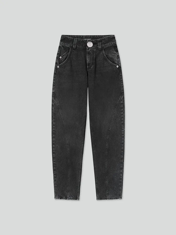 Low-Rise Black Jeans