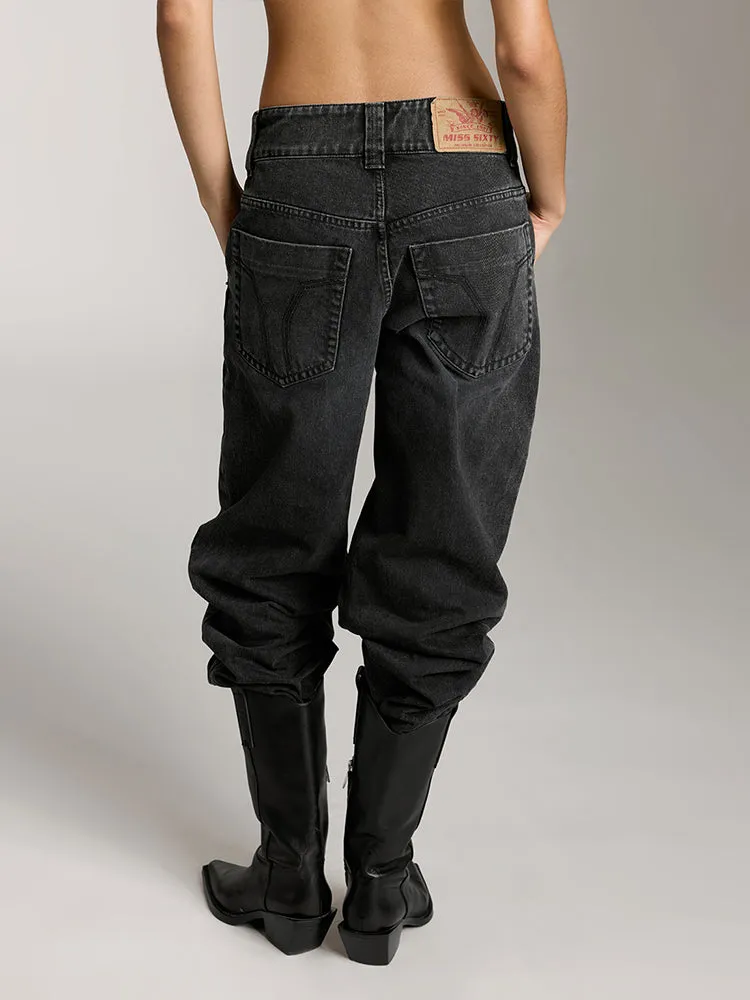 Low-Rise Black Jeans