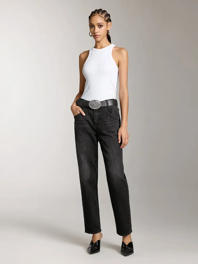Low Rise Jeans In Black