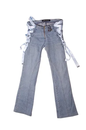 Low Rise Laceup Jeans