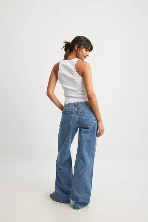 Low Waist Blue Jeans - Classic Denim for Everyday Style