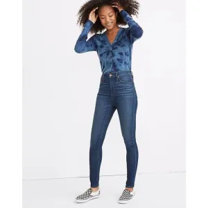 Madewell 11&quot; High-Rise Skinny Jeans in Larkwood Wash Blue 25