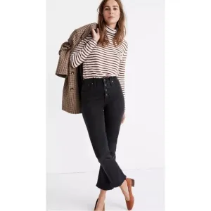 Madewell Button Front Cali Demi-Boot Jeans in Bellspring Wash