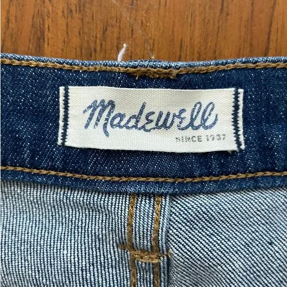 Madewell Distressed Womens Jeans Slim Boyjean Size 26 Stretch Medium Wash