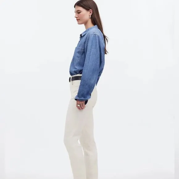 Madewell NWT Perfect Vintage Jeans Size 26 High Rise Tile White